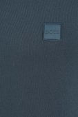 Бавовняна кофта BOSS BOSS CASUAL чоловіча колір зелений з аплікацією