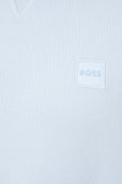 Бавовняна кофта BOSS BOSS CASUAL чоловіча  з аплікацією колір блакитний (2414632)