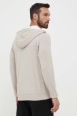 Кофта BOSS чоловіча колір бежевий з капюшоном однотонна (3081088)