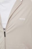 Кофта BOSS чоловіча колір бежевий з капюшоном однотонна (3081088)