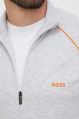 Кофта BOSS чоловіча колір сірий меланж