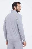 Кофта лаунж BOSS колір сірий меланж (3439911)
