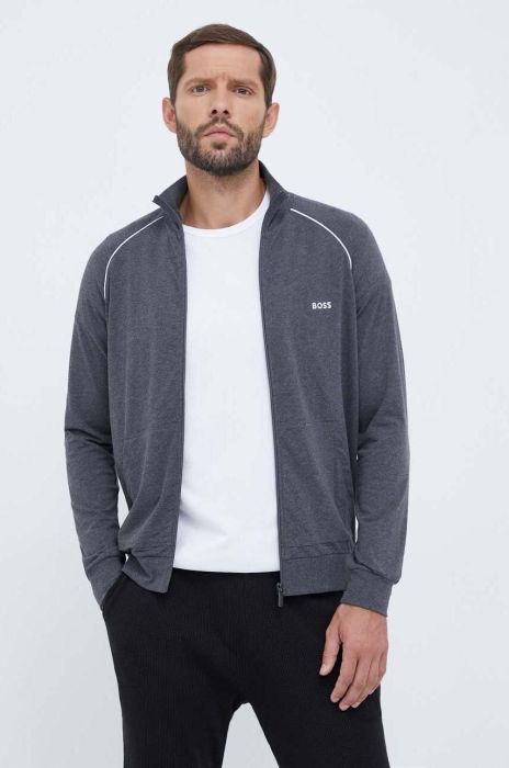 Кофта лаунж BOSS колір сірий меланж (3282125)