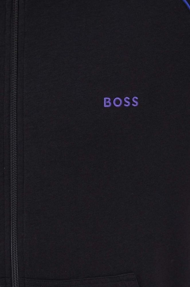 Кофта лаунж BOSS колір чорний меланж фото 5