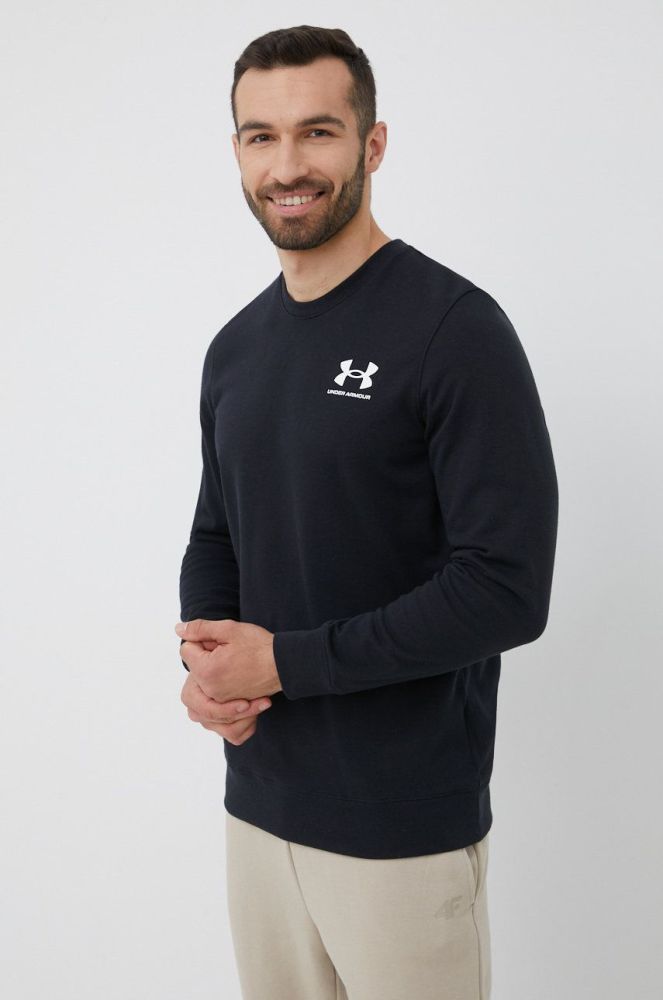 Кофта Under Armour 1370404 чоловіча колір чорний однотонна