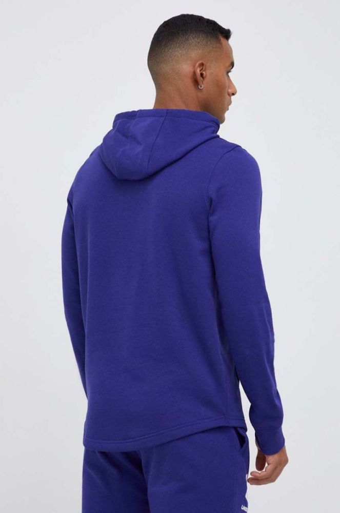 Кофта Under Armour чоловіча колір фіолетовий з капюшоном з принтом (3080552) фото 3