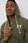 Кофта Under Armour чоловіча колір зелений з капюшоном однотонна (3021555) Кофта Under Armour чоловіча колір зелений з капюшоном однотонна (3021555)