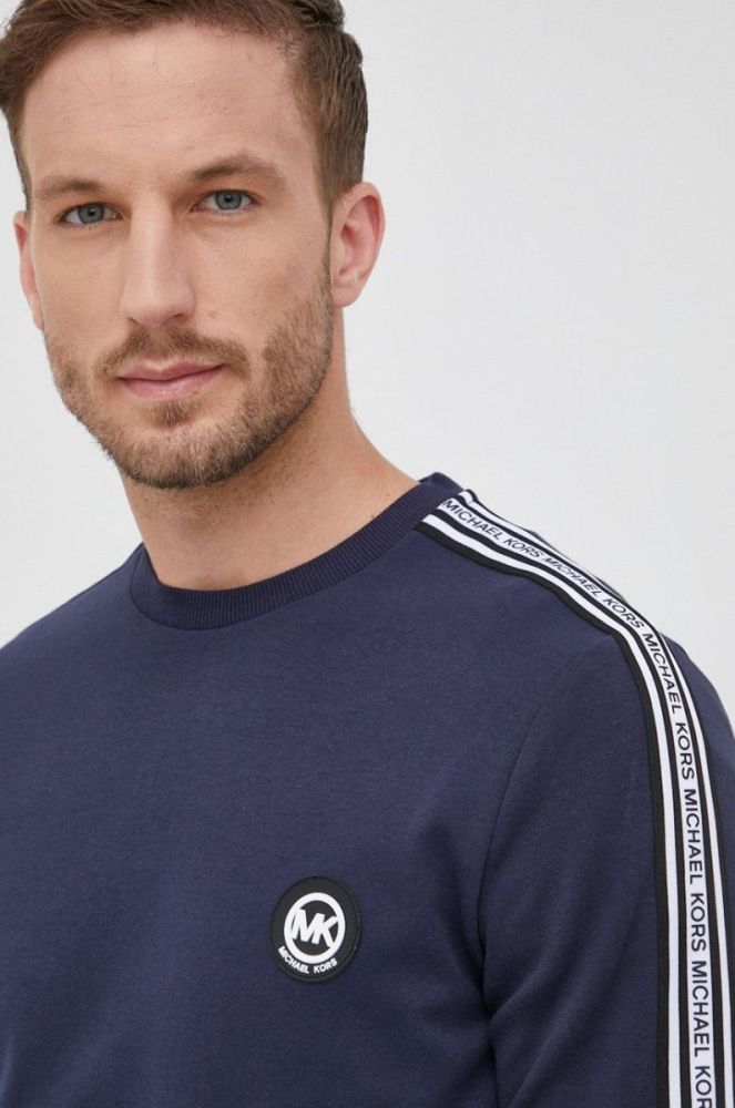Кофта Michael Kors чоловіча колір синій з аплікацією (2144765) фото 4