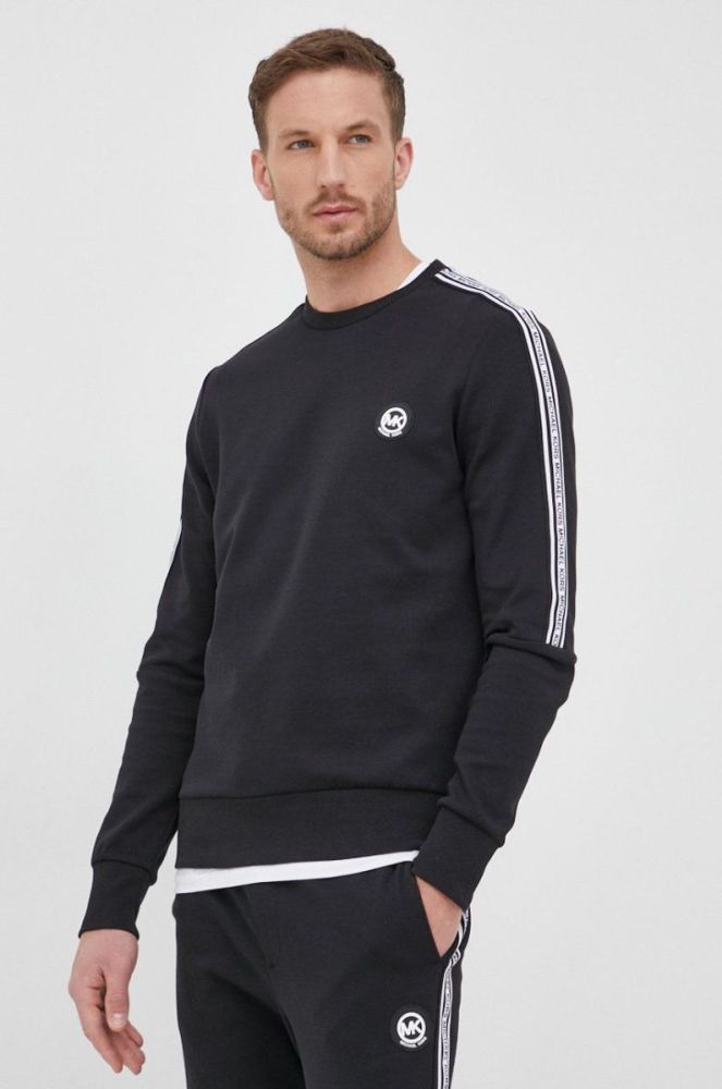Кофта Michael Kors чоловіча колір чорний з аплікацією (2144738) фото 4