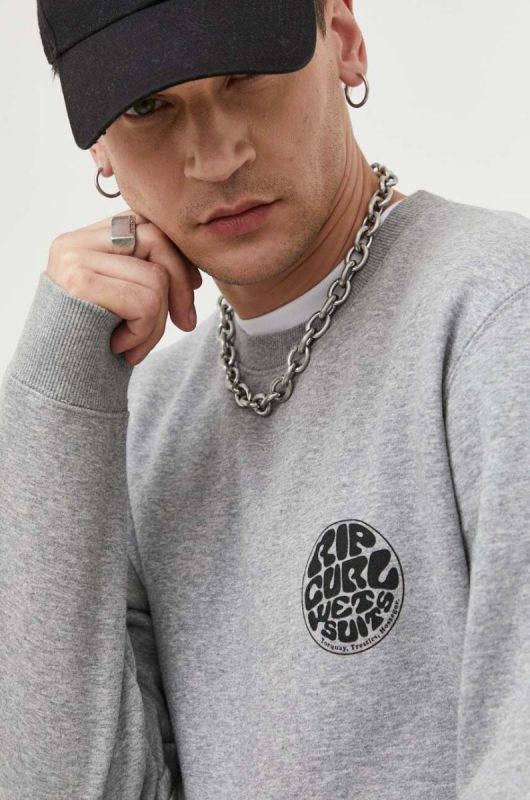 Кофта Rip Curl чоловіча колір чорний з принтом (3206210)
