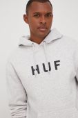 Кофта HUF чоловіча колір сірий з принтом (2421502)