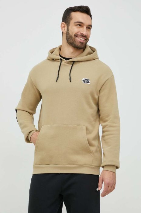 Кофта Colourwear чоловіча колір бежевий з капюшоном однотонна