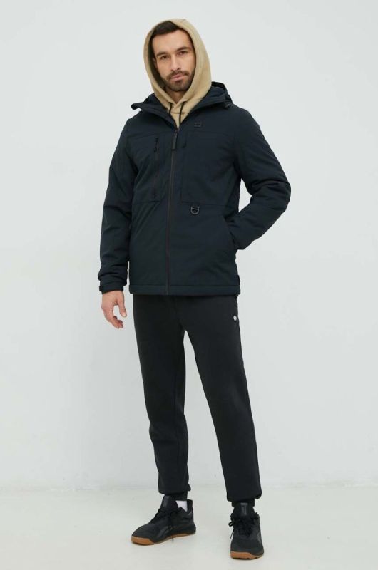 Кофта Colourwear чоловіча колір бежевий з капюшоном однотонна фото 2