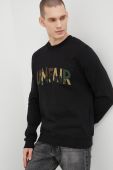 Бавовняна кофта Unfair Athletics чоловіча колір чорний з аплікацією (2461074)
