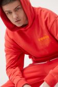 Бавовняна кофта Diadora колір червоний з принтом