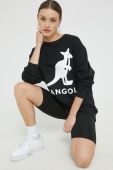 Бавовняна кофта Kangol колір чорний з принтом KLEU003-99 (2227895)