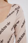 Лонгслів adidas Originals HM4893 жіночий колір бежевий