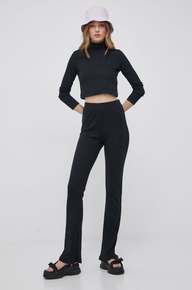 Лонгслів adidas Originals Trefoil Moments HE6905 жіночий колір чорний гольф HE6905-BLACK фото 2