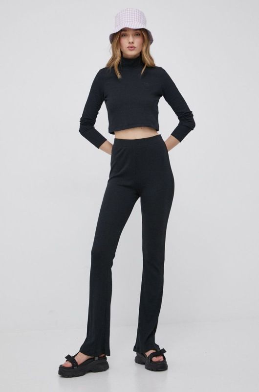 Лонгслів adidas Originals Trefoil Moments HE6905 жіночий колір чорний гольф HE6905-BLACK фото 2