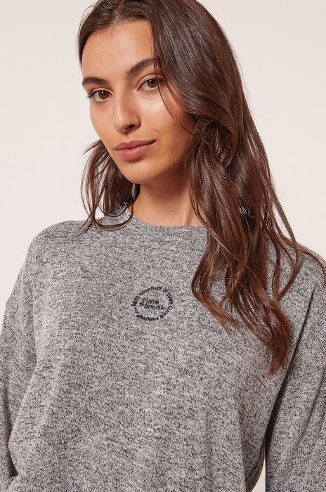 Лонгслів Etam жіночий колір сірий