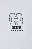 Бавовняний лонгслів HUF колір білий