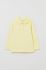 Дитячий бавовняний лонгслів OVS колір жовтий з коміром