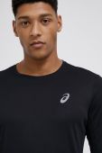 Лонгслів до бігу Asics колір чорний однотонний