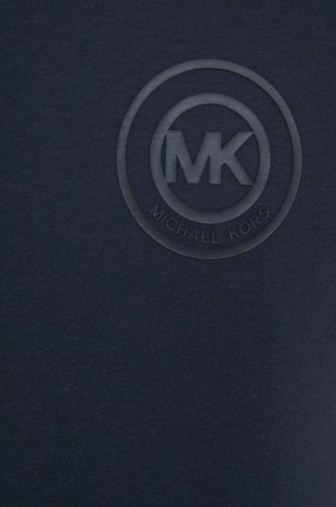 Бавовняний лонгслів MICHAEL Michael Kors колір синій меланж фото 5