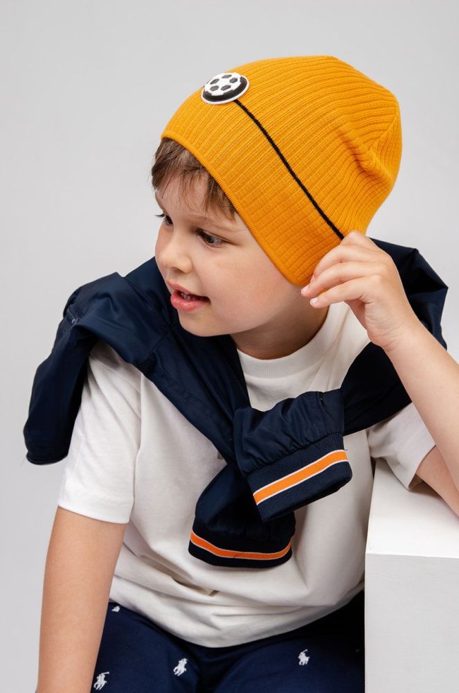 Дитяча шапка Jamiks колір помаранчевий з тонкого трикотажу (2105157)