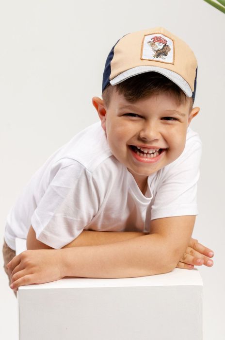 Дитяча шапка Jamiks колір бордовий з тонкого трикотажу (2168874)