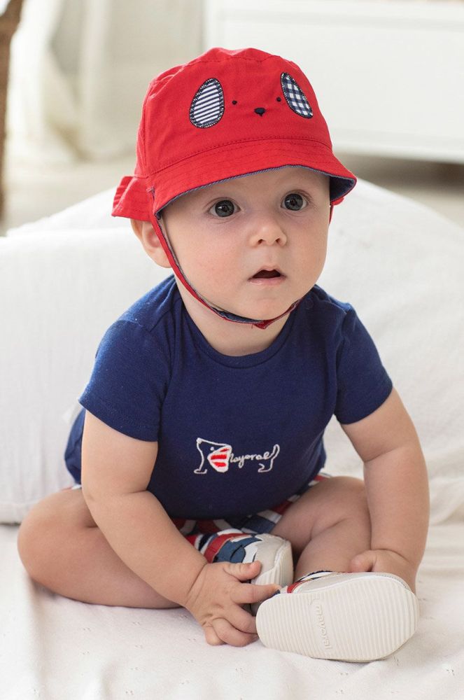 Дитячий капелюх Mayoral Newborn колір червоний вовна