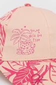 Дитяча бавовняна кепка United Colors of Benetton колір рожевий візерунок (2448110)