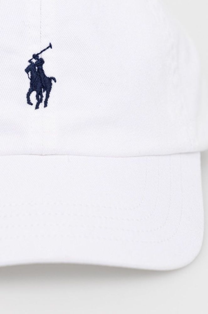 Бавовняна кепка Polo Ralph Lauren колір білий фото 2