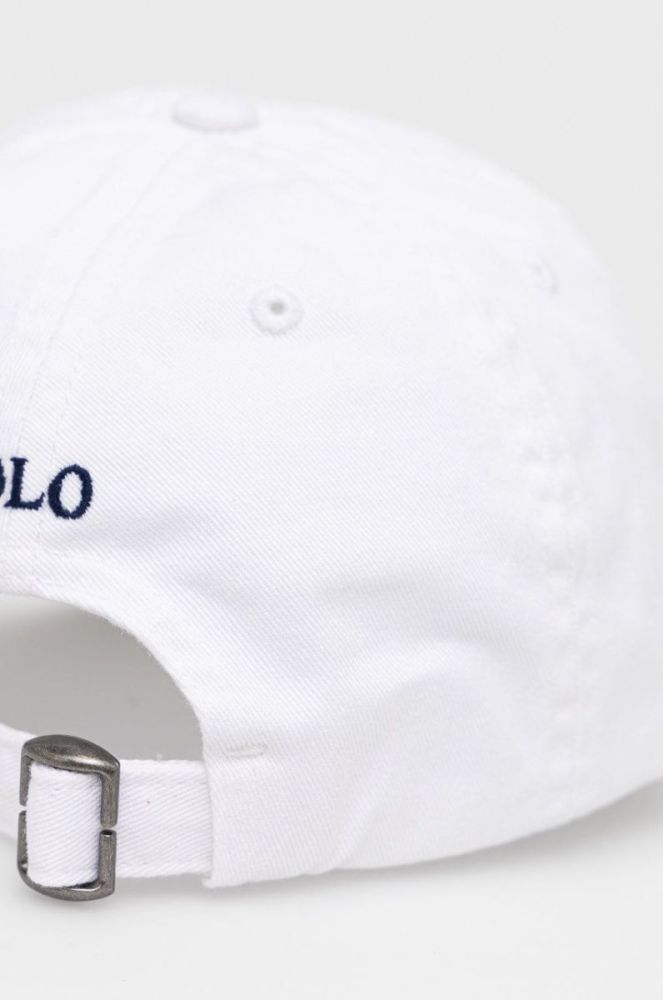 Бавовняна кепка Polo Ralph Lauren колір білий фото 3