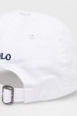 Бавовняна кепка Polo Ralph Lauren колір білий з аплікацією