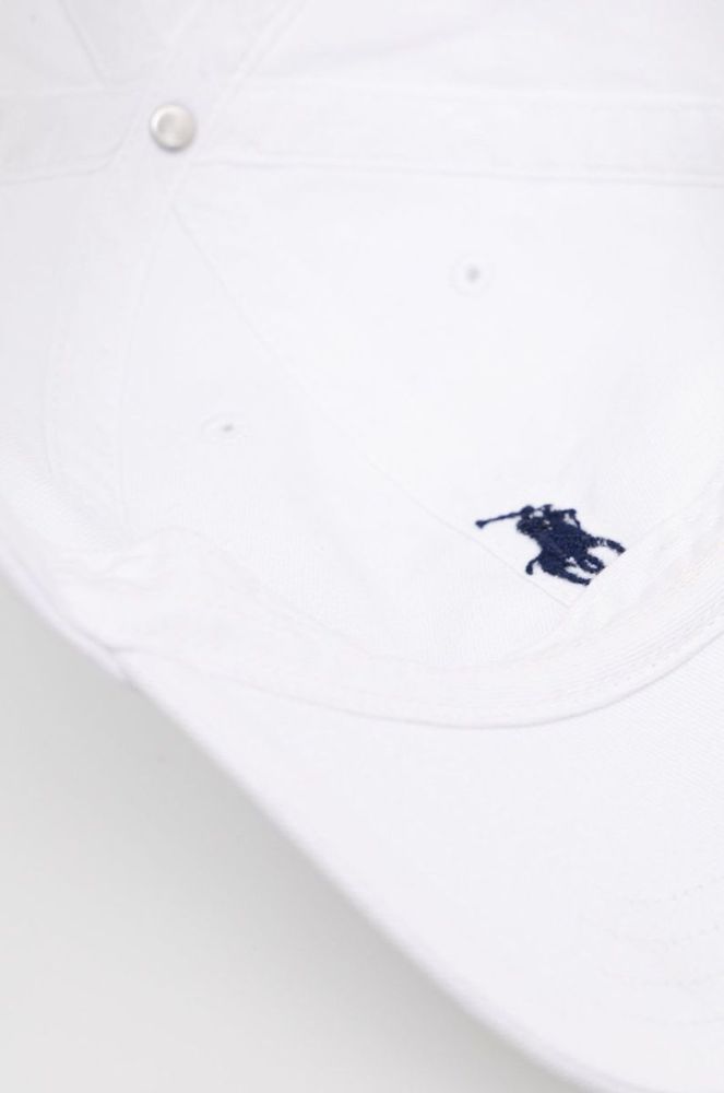 Бавовняна кепка Polo Ralph Lauren колір білий фото 4