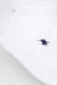 Бавовняна кепка Polo Ralph Lauren колір білий з аплікацією
