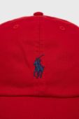 Дитяча Бавовняна кепка Polo Ralph Lauren колір червоний однотонна (2079350)