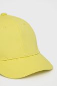 Дитяча бавовняна кепка Name it колір жовтий однотонна