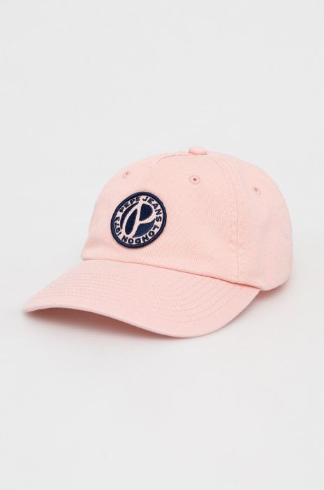 Дитяча кепка Pepe Jeans колір рожевий з аплікацією