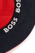 Дитячий капелюх BOSS колір червоний з бавовни