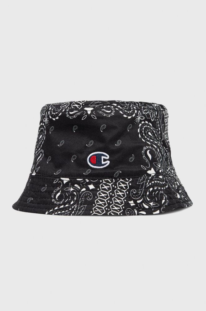 Двосторонній бавовняний капелюх Champion 805505 колір чорний з бавовни