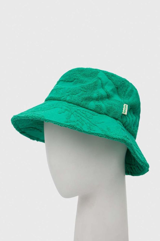Бавовняний капелюх Rip Curl з бавовни колір зелений