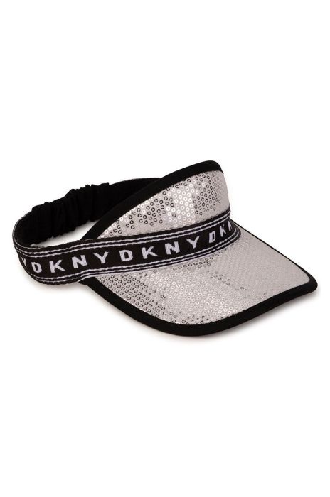 Дитячий козирок Dkny колір сірий з принтом
