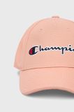 Дитяча бавовняна кепка Champion 805555. колір рожевий з аплікацією