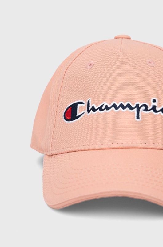 Дитяча бавовняна кепка Champion 805555. колір рожевий з аплікацією фото 2