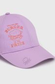 Дитяча кепка United Colors of Benetton колір фіолетовий з принтом