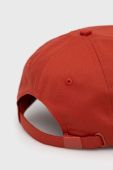 Бавовняна кепка Tommy Hilfiger колір червоний однотонна