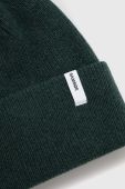Вовняна шапка Samsoe Samsoe колір зелений з товстого трикотажу вовна (3581868)