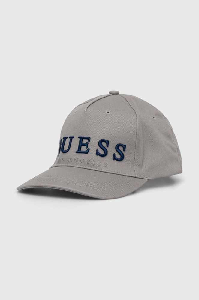 Кепка Guess колір сірий візерунок